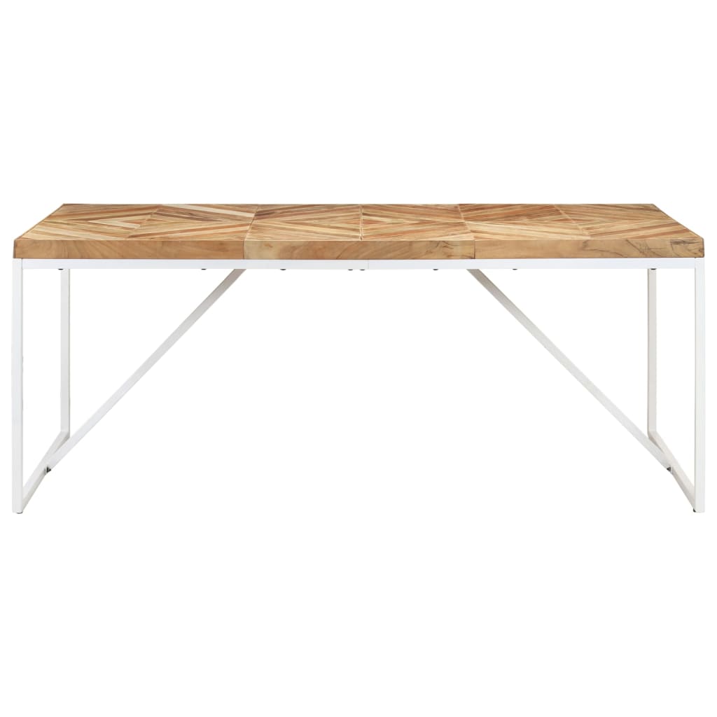 vidaXL Dining Table 180x90x76 cm Solid Acacia and Mango Wood 2