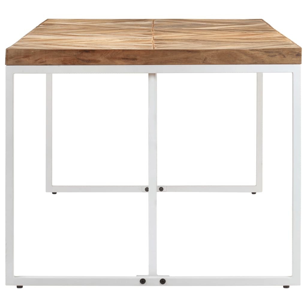 vidaXL Dining Table 180x90x76 cm Solid Acacia and Mango Wood 3