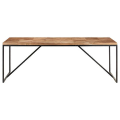 vidaXL Dining Table 200x90x76 cm Solid Acacia and Mango Wood 3