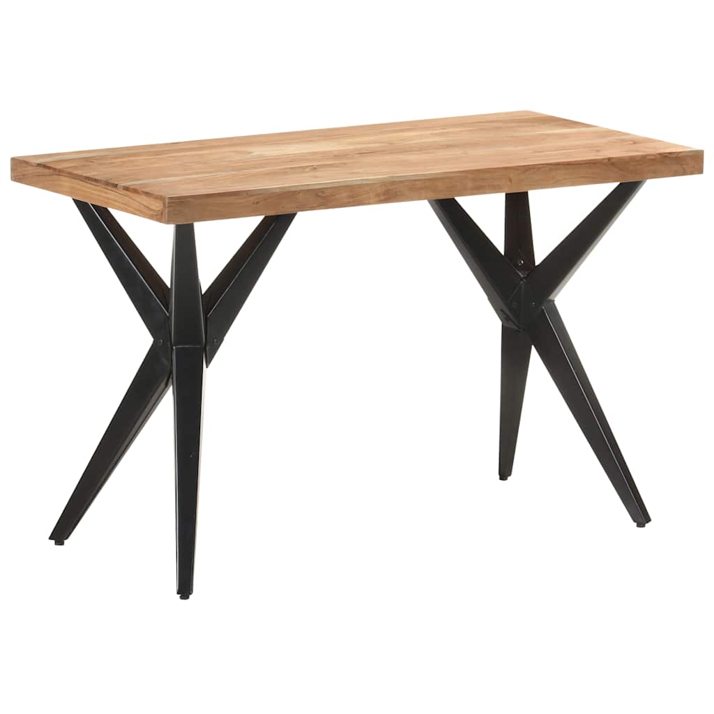 vidaXL Dining Table 120x60x76 cm Solid Acacia Wood 1
