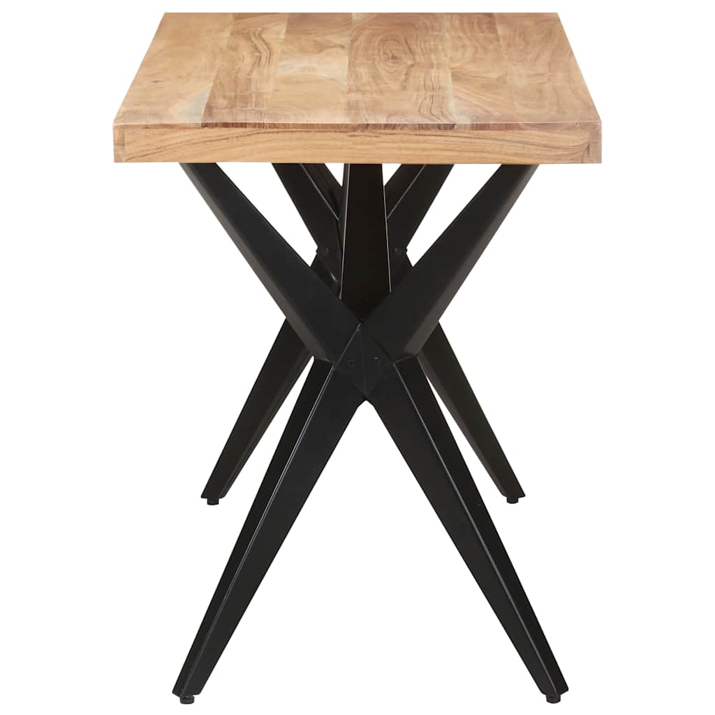 vidaXL Dining Table 120x60x76 cm Solid Acacia Wood 2