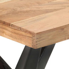 vidaXL Dining Table 120x60x76 cm Solid Acacia Wood 4