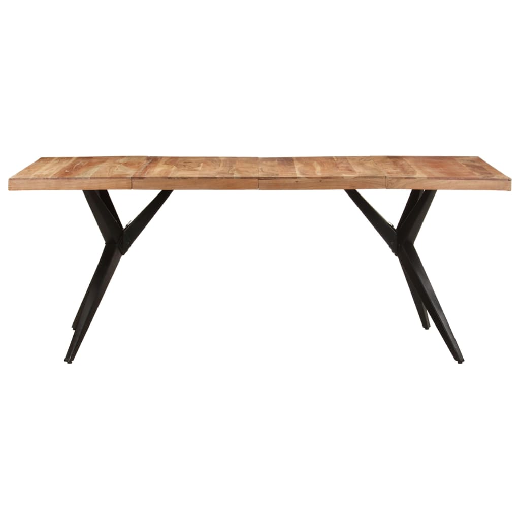 vidaXL Dining Table 200x90x76 cm Solid Acacia Wood 2