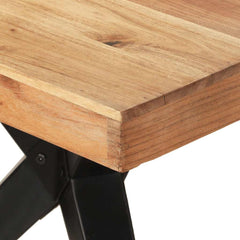 vidaXL Dining Table 200x90x76 cm Solid Acacia Wood 5