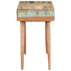 vidaXL Dressing Table with Mirror 112x45x76 cm Solid Reclaimed Wood 4