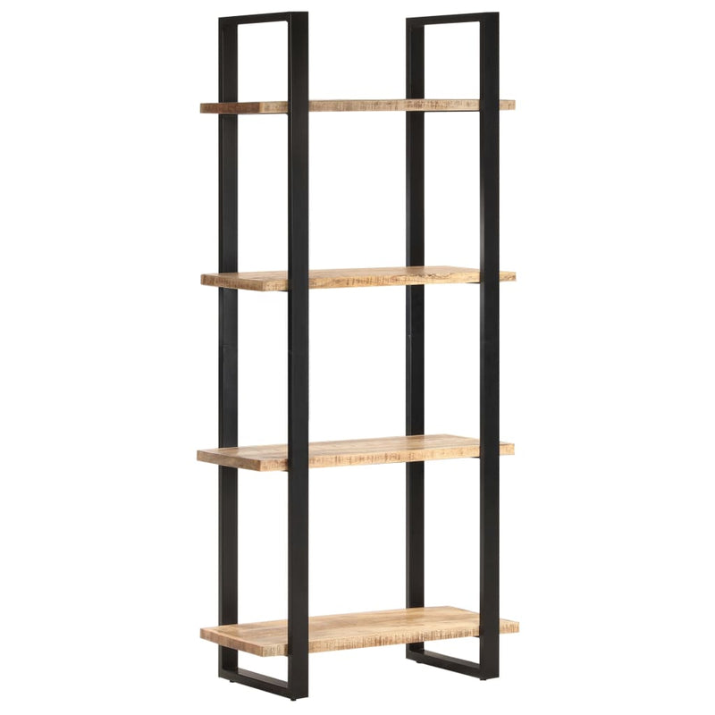 4-Tier Bookcase 80x40x180 cm Rough Mango Wood