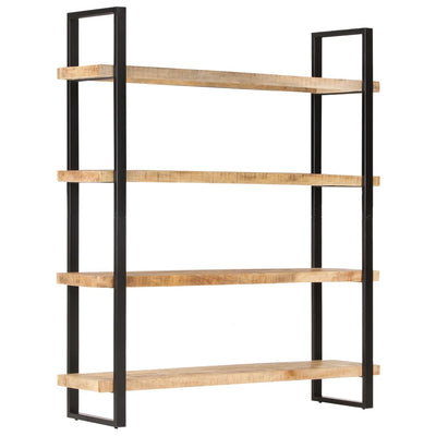 4-Tier Bookcase 160x40x180 cm Rough Mango Wood