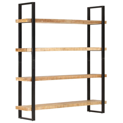 4-Tier Bookcase 160x40x180 cm Rough Mango Wood