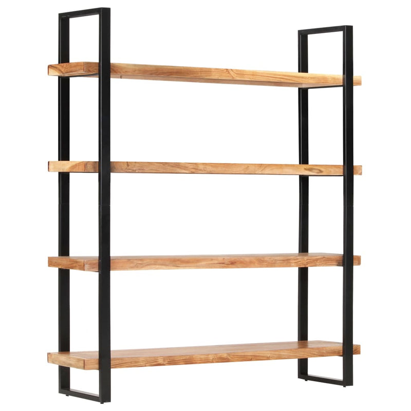 4-Tier Bookcase 160x40x180 cm Solid Acacia Wood