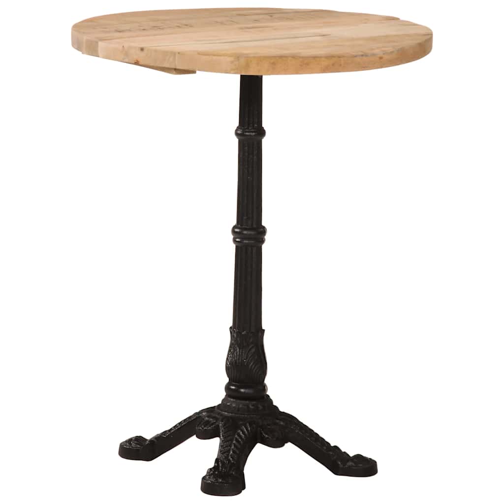 321087 vidaXL Bistro Table Ø60x76 cm Rough Mango Wood 2