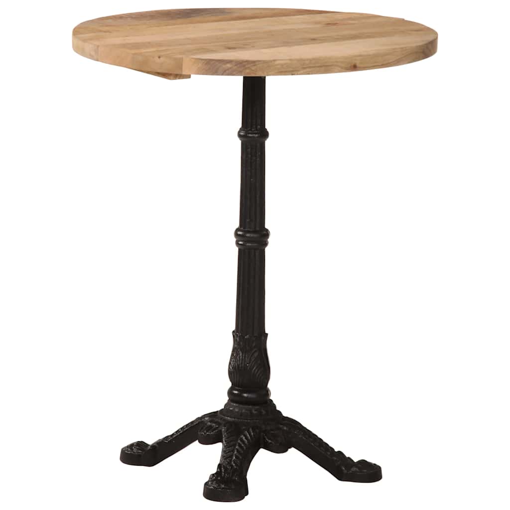 321087 vidaXL Bistro Table Ø60x76 cm Rough Mango Wood 3