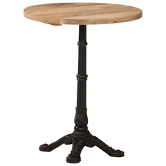 321087 vidaXL Bistro Table Ø60x76 cm Rough Mango Wood 3