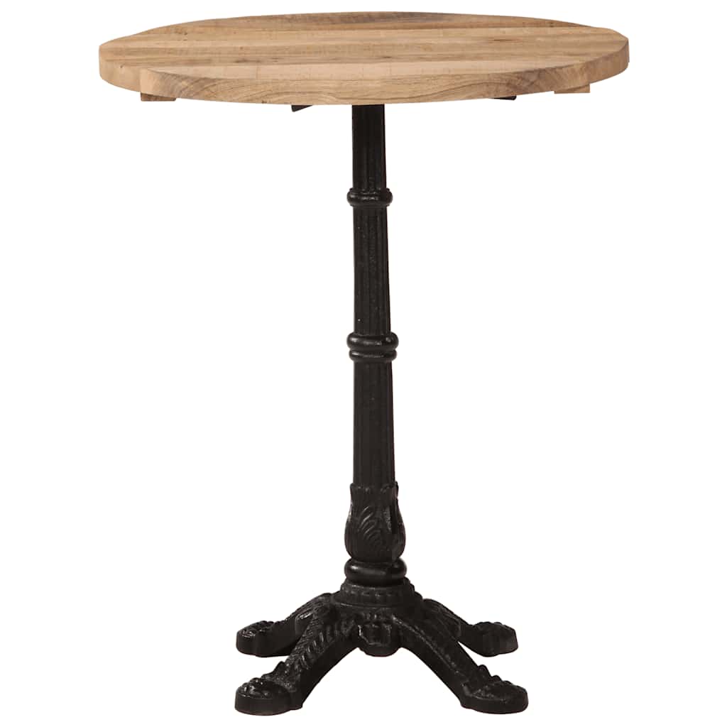 321087 vidaXL Bistro Table Ø60x76 cm Rough Mango Wood 4