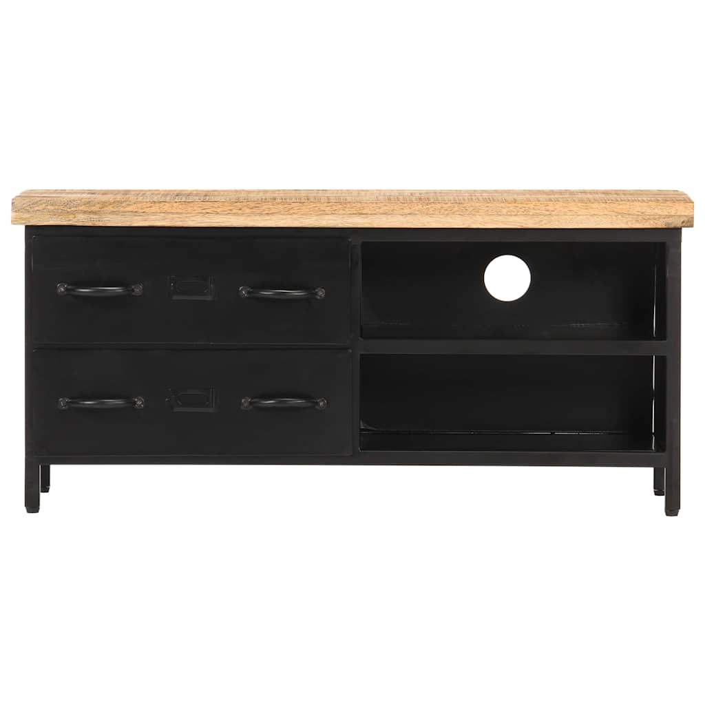320662 vidaXL TV Cabinet 90x30x41 cm Rough Mango Wood 3