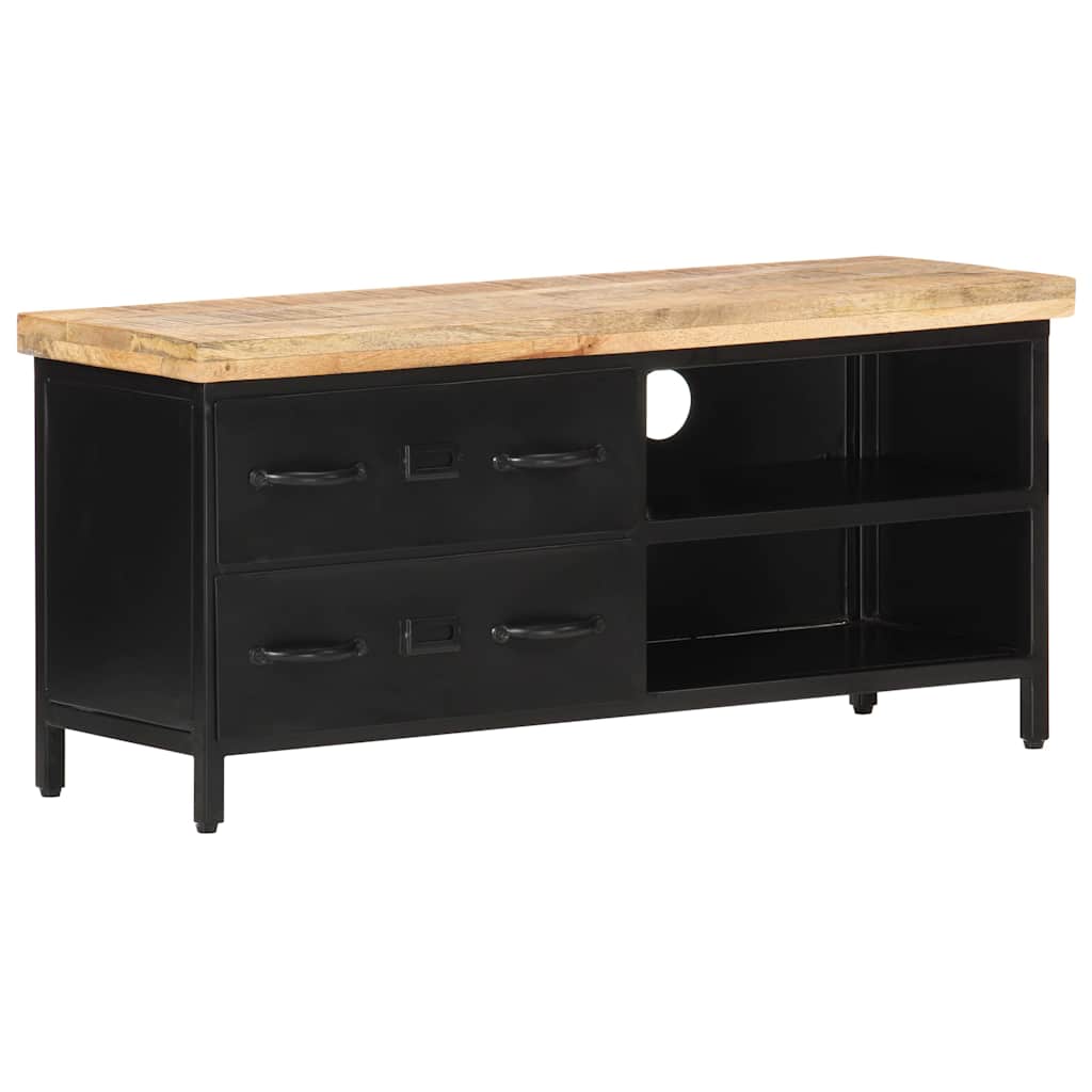 320662 vidaXL TV Cabinet 90x30x41 cm Rough Mango Wood 4