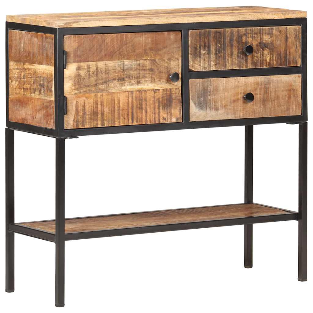 320486 vidaXL Sideboard 85x30x80 cm Rough Mango Wood 1
