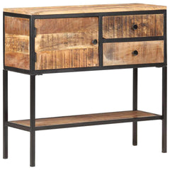 320486 vidaXL Sideboard 85x30x80 cm Rough Mango Wood 1