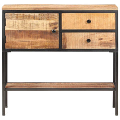 320486 vidaXL Sideboard 85x30x80 cm Rough Mango Wood 3