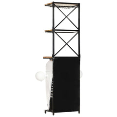 vidaXL Tractor Wine Cabinet White 49x31x172 cm Rough Mango Wood 5