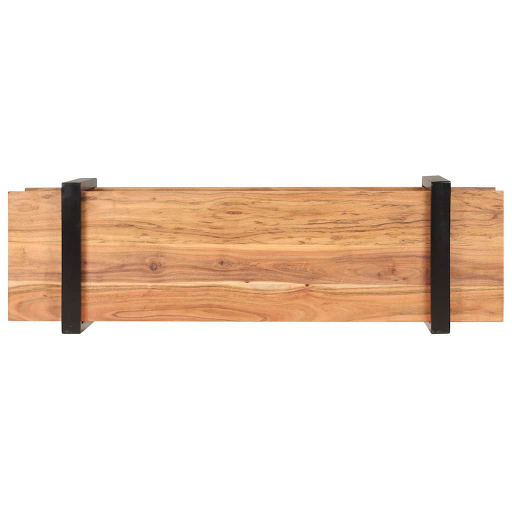vidaXL TV Cabinet | Natural wood | Solid acacia wood | 130 cm | TV Cabinet 3
