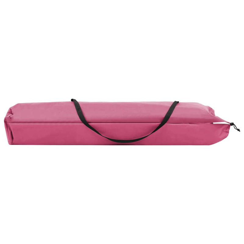 Two Person Folding Sun Lounger Pink Steel