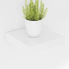 vidaXL Wall Shelf | Set of 4 | High gloss white | Honeycomb MDF, metal 4