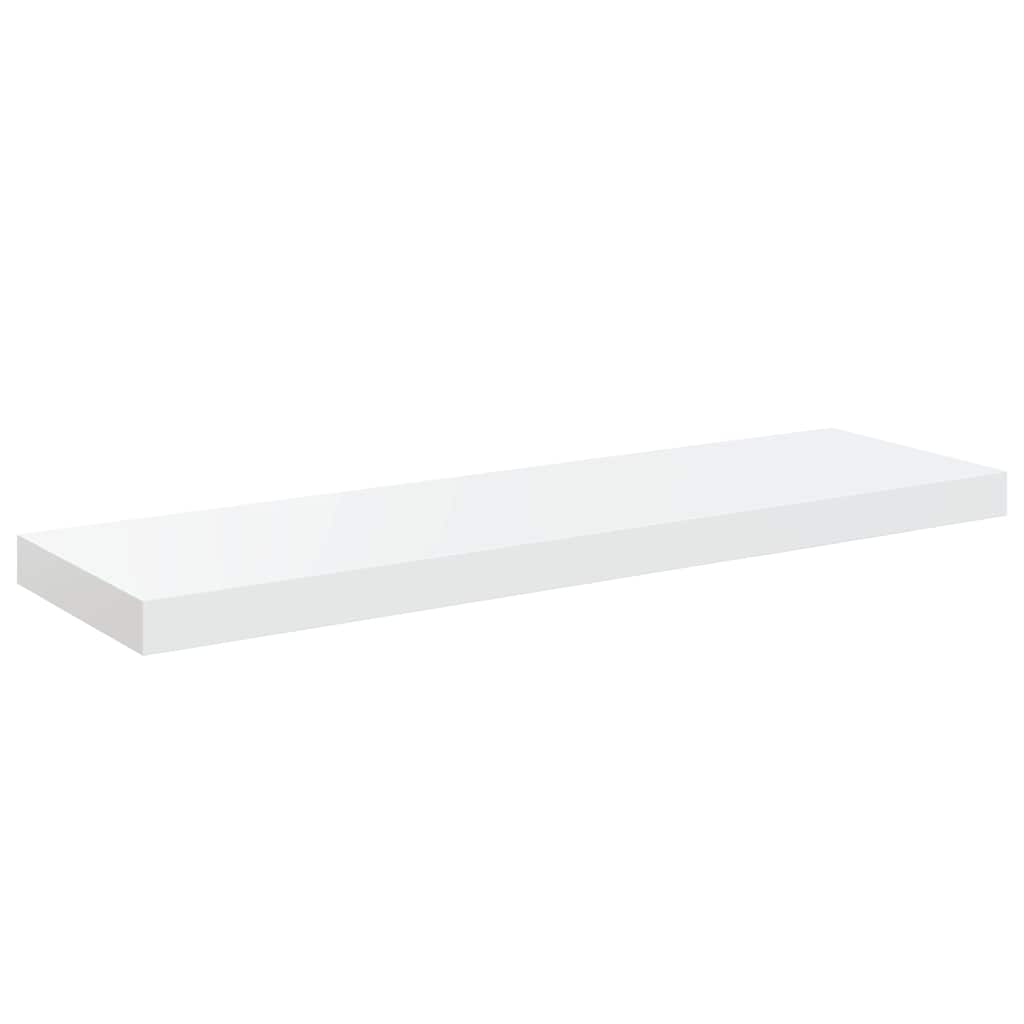 vidaXL Wall Shelf | Set of 2 | High gloss white | Honeycomb MDF, metal | Medium 6