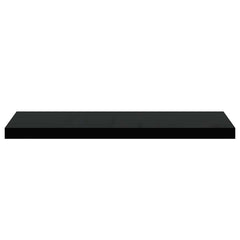 vidaXL Wall Shelf | Set of 2 | High gloss black | Honeycomb MDF, metal 6