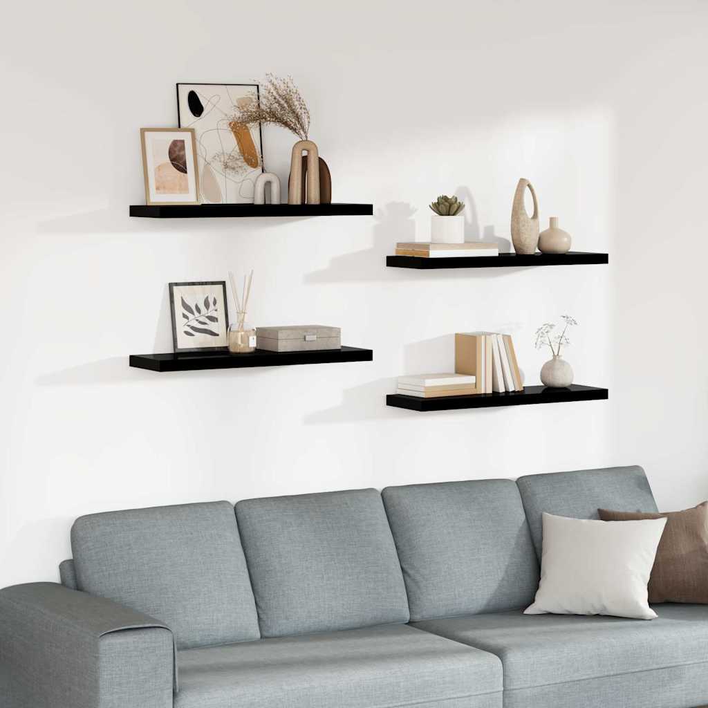vidaXL Floating Wall Shelves 80x23.5x3.8 cm MDF 4 pcs