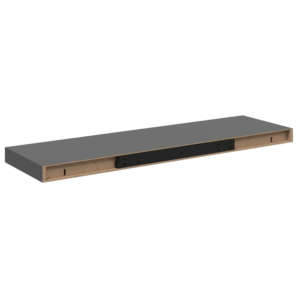 Floating Wall Shelves 80x23,5x3,8 cm MDF 4 80 x 23.5 x 3.8 cm High gloss grey