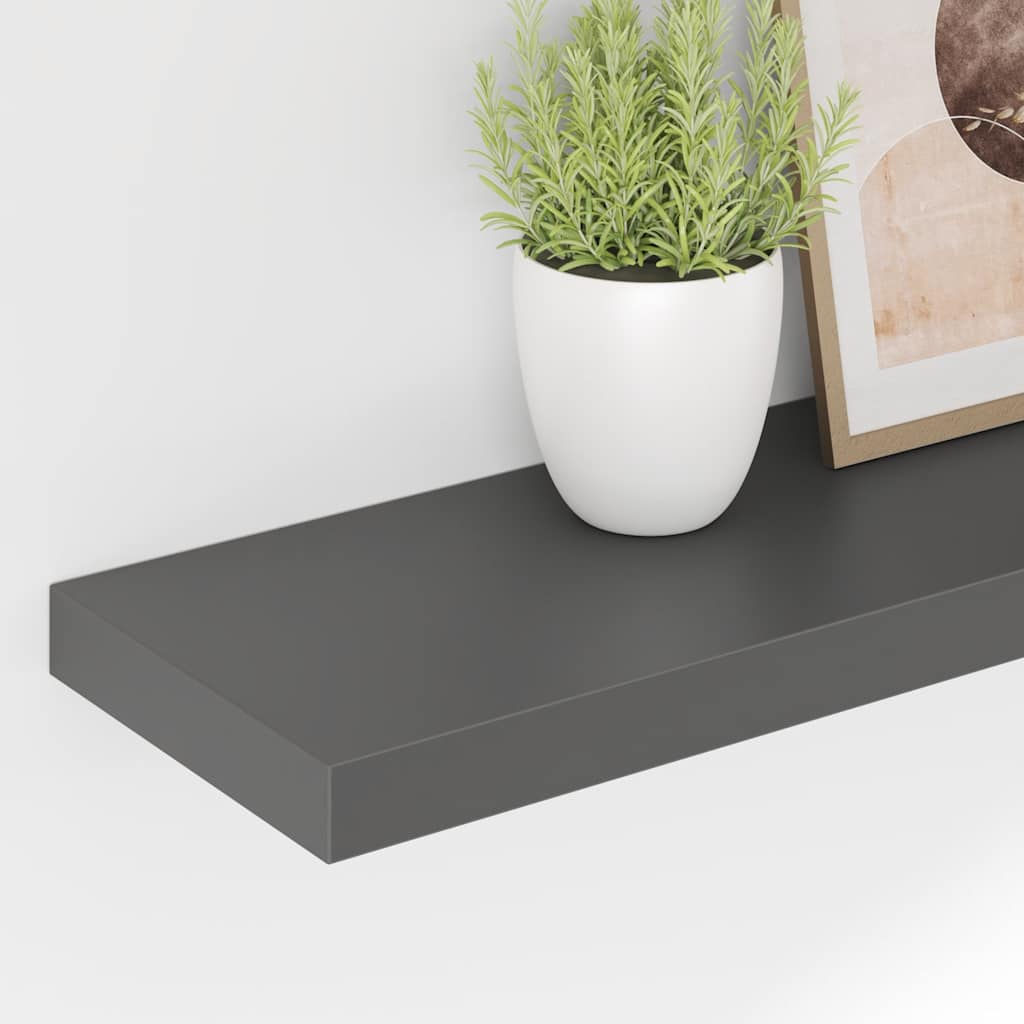 vidaXL Wall Shelf | High gloss grey | Honeycomb MDF | Large 4
