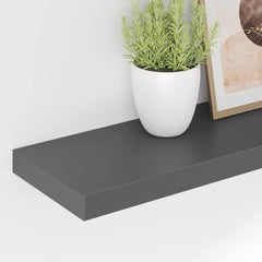 vidaXL Wall Shelf | High gloss grey | Honeycomb MDF | Large 4
