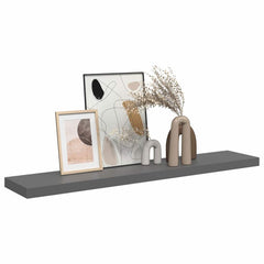 vidaXL Wall Shelf | High gloss grey | Honeycomb MDF | Large 5