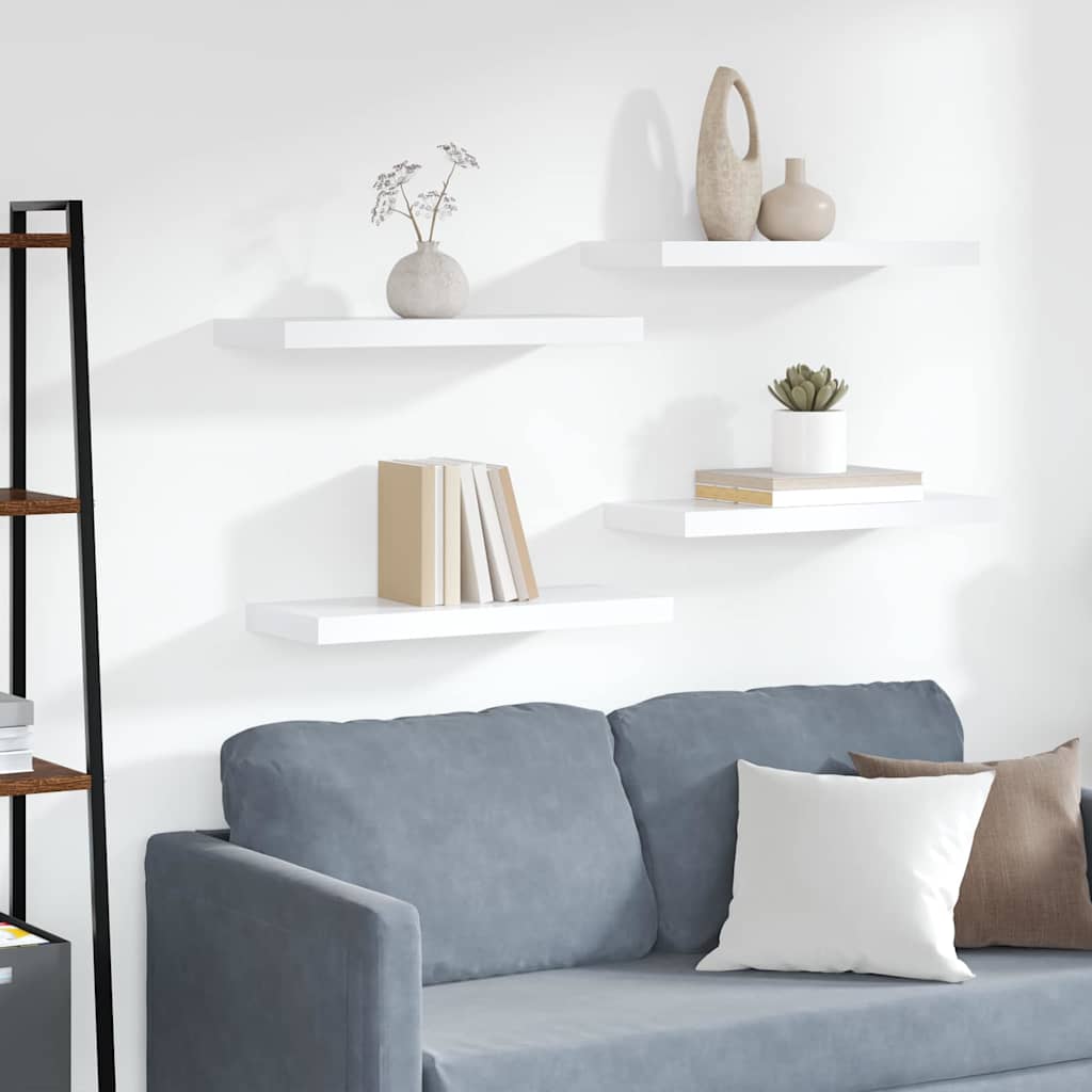 vidaXL Floating Wall Shelves 60x23.5x3.8 cm MDF 4 pcs