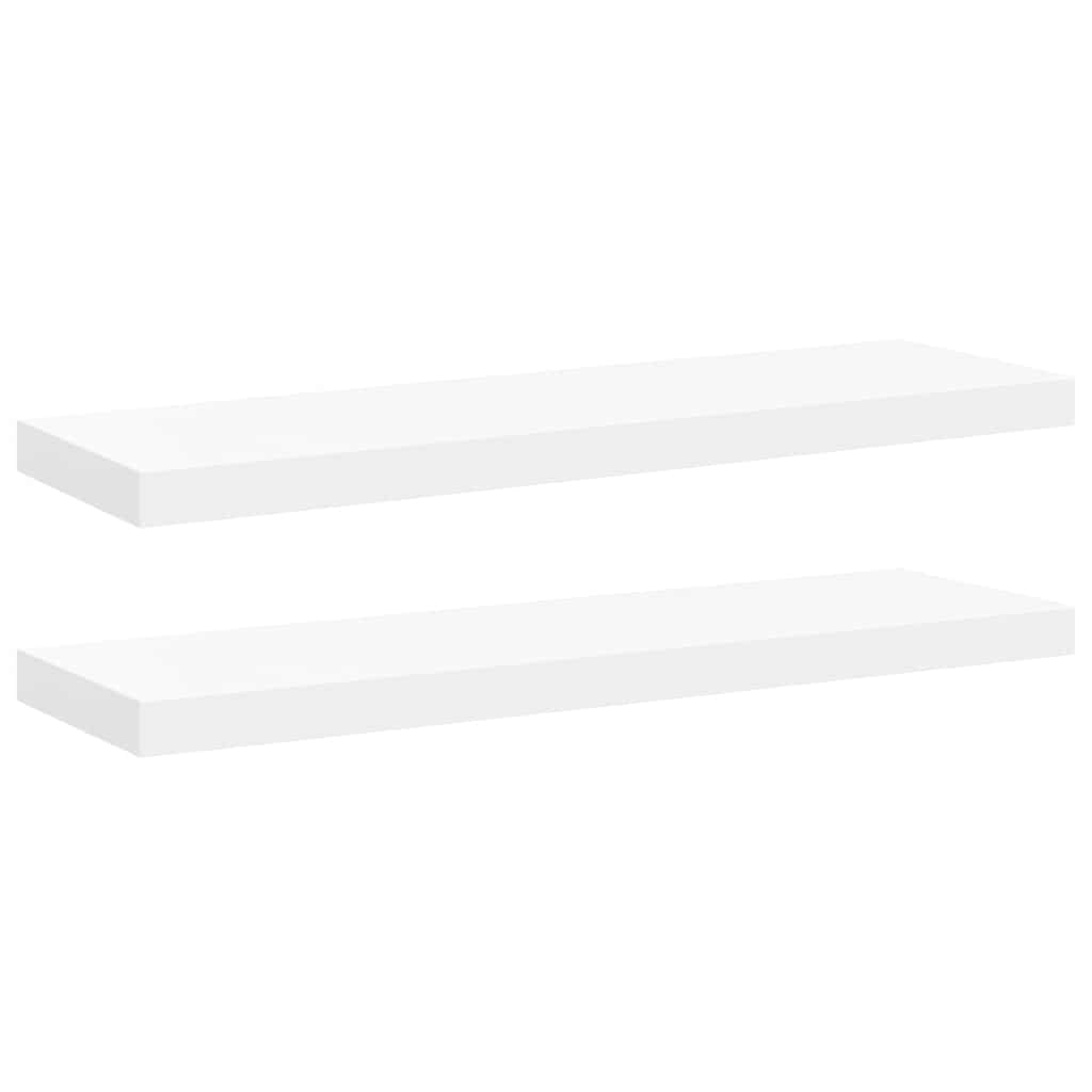 vidaXL Wall Shelf | Set of 2 | White | Honeycomb MDF, Metal | 80x23.5x3.8 cm 2