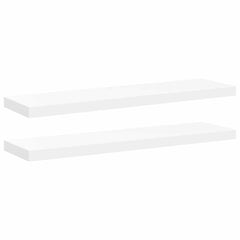 vidaXL Wall Shelf | Set of 2 | White | Honeycomb MDF, Metal | 90x23.5x3.8 cm 2