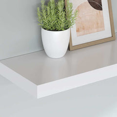 vidaXL Wall Shelf | Set of 2 | White | Honeycomb MDF, Metal | 90x23.5x3.8 cm 4