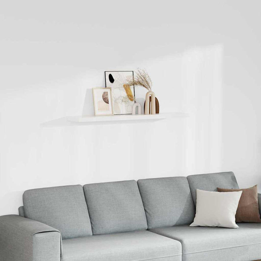 vidaXL Wall Shelf | White | Honeycomb MDF, Metal | Standard | Wall mounting 1
