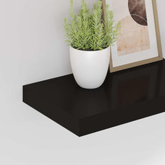 vidaXL Floating Wall Shelves 4 pcs Black 40x23.5x3.8 cm MDF 4