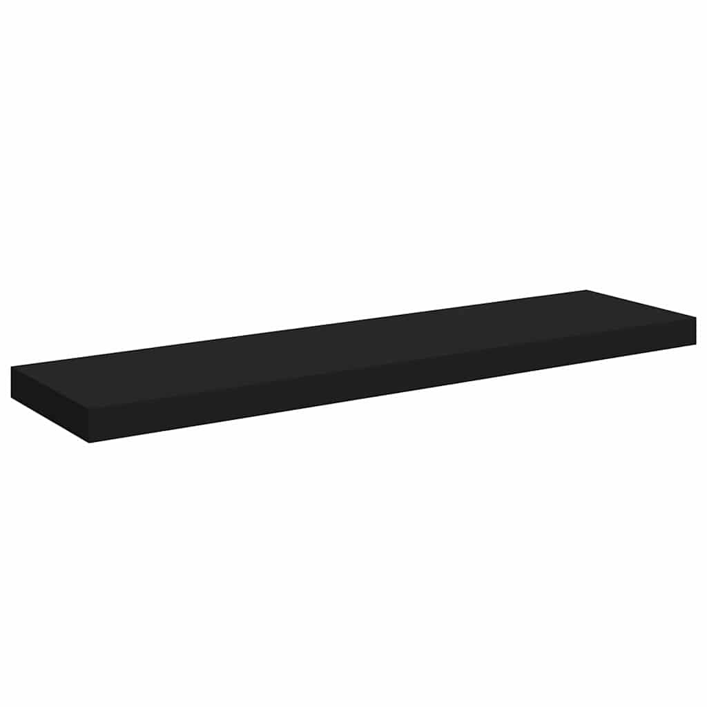 vidaXL Wall Shelf | Set of 2 | Black | Honeycomb MDF, Metal | Wall mounting 6