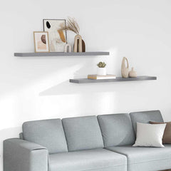 vidaXL Floating Wall Shelves 120x23.5x3.8 cm MDF 2 pcs