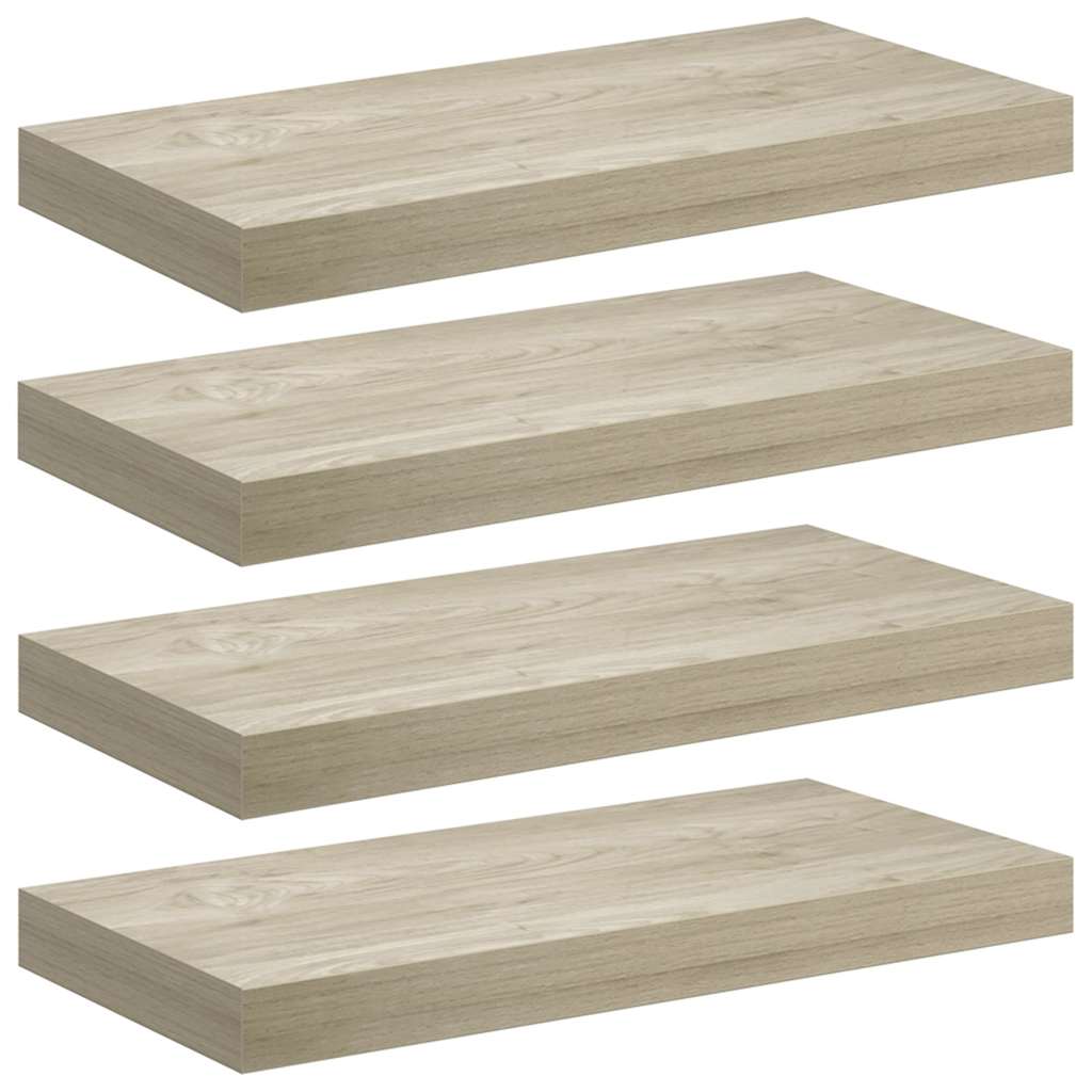 vidaXL Floating Wall Shelves 4 pcs Oak 50x23x3.8 cm MDF 2