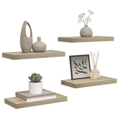 vidaXL Floating Wall Shelves 4 pcs Oak 50x23x3.8 cm MDF 5