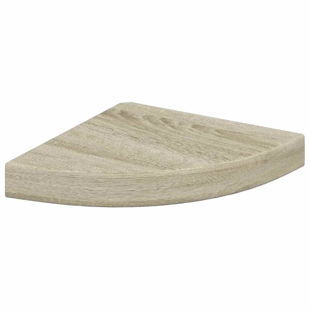 vidaXL Corner Shelf | Set of 4 | Oak | Honeycomb MDF | 25 cm | Corner Shelf 5