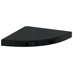 vidaXL Corner Shelf | Set of 2 | High Gloss Black | Honeycomb MDF, Metal 5