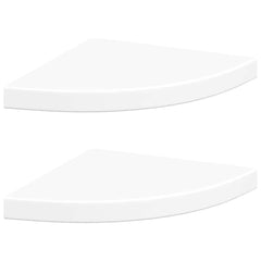 Floating Corner Shelves 35x35x3,8 cm MDF Width 35 cm 2 White