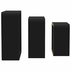 vidaXL Wall Cube Shelf | Set of 3 | Black | MDF | Large, Medium, Small 6