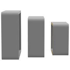 vidaXL Wall Cube Shelf | Set of 3 | Grey | MDF | Small | Appealing Design 6