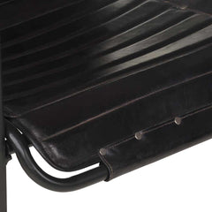 vidaXL Relaxing Armchair | Black | Real leather | Standard | Footrest | Armchair 6