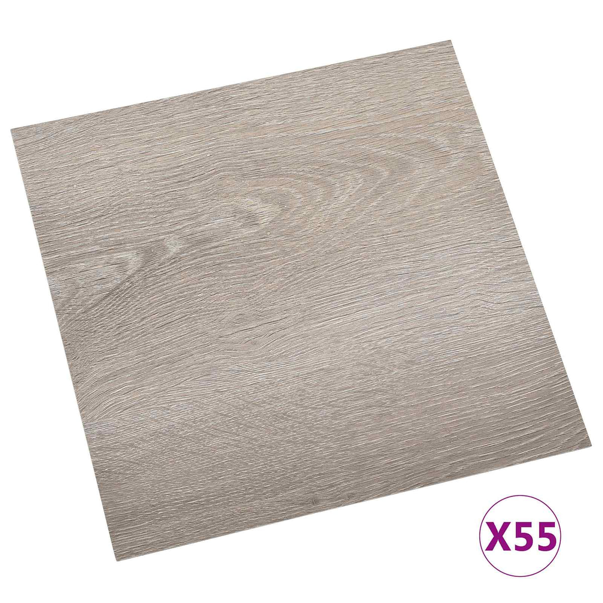 Flooring Planks 5.11 m² 55 pcs PVC Taupe–Wood structure grey Wood